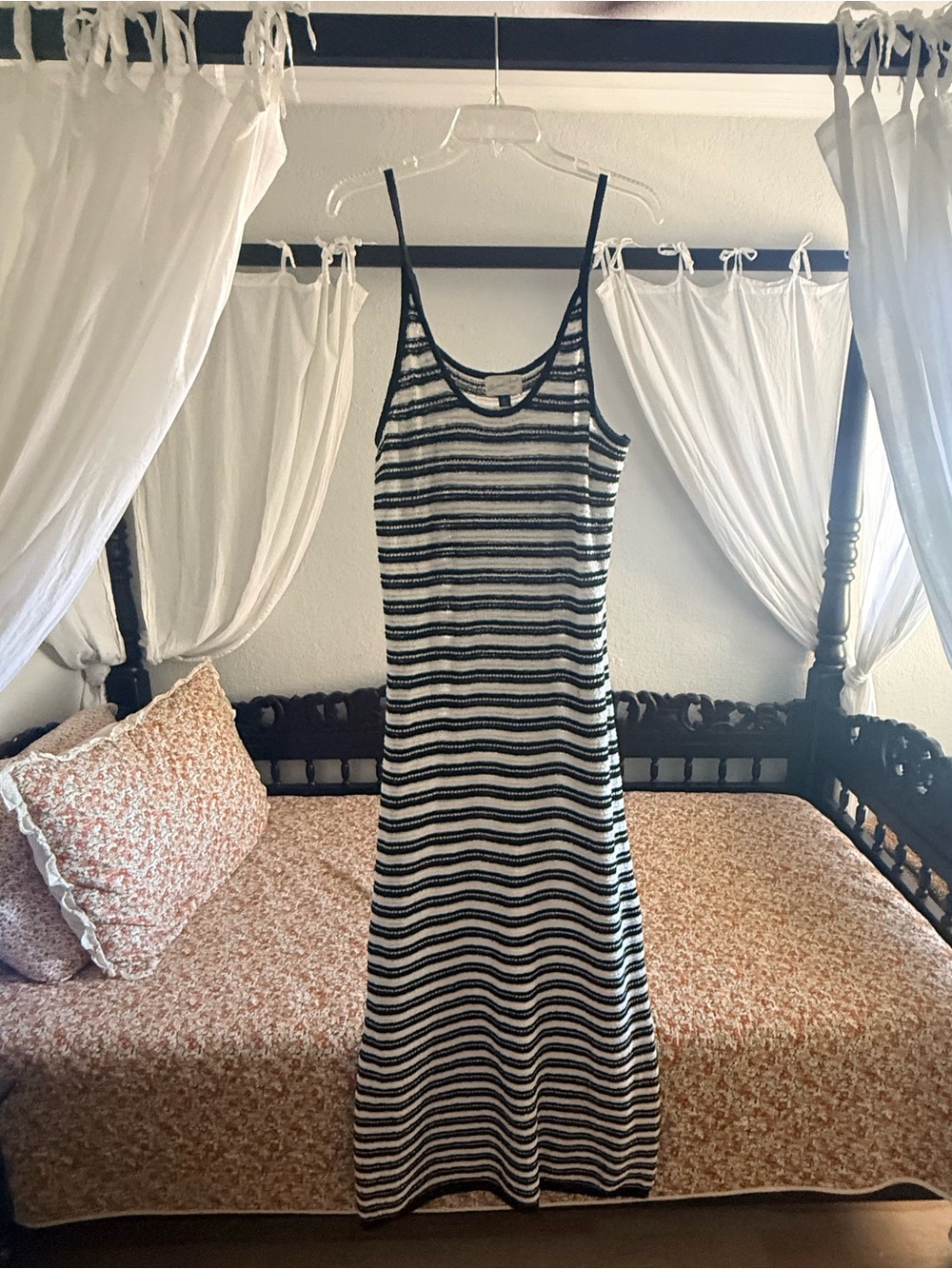 Striped Black and White Tank Maxi Dress